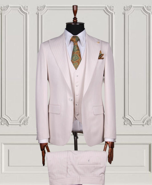 Pinstripe Three-Piece Suit