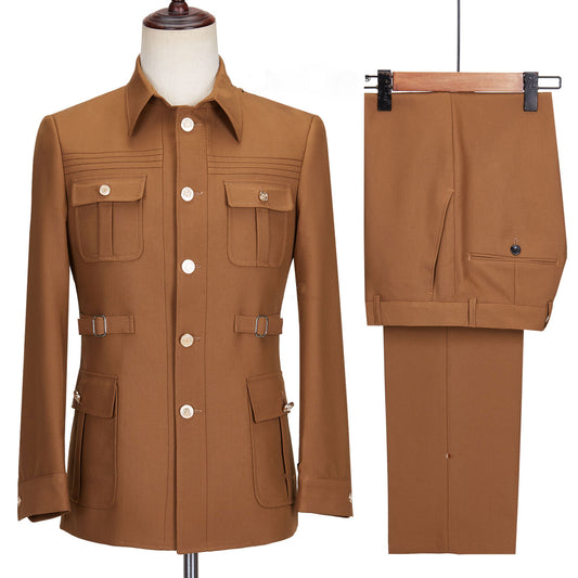 Two-piece Men's Safari Suit