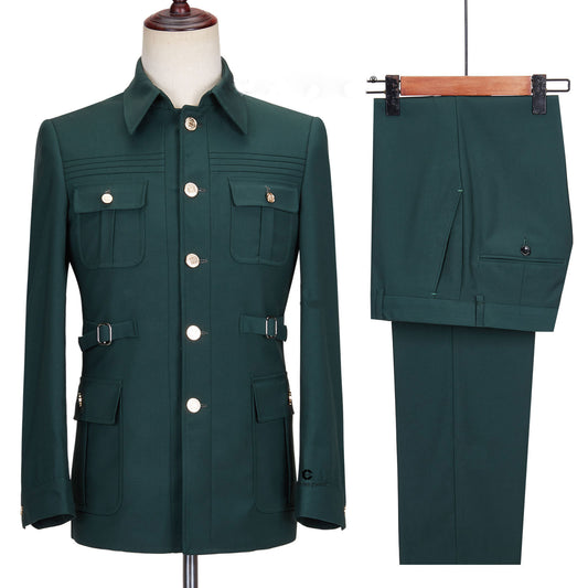 Two-piece Men's Safari Suit