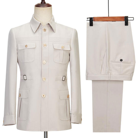 Two-piece Men's Safari Suit